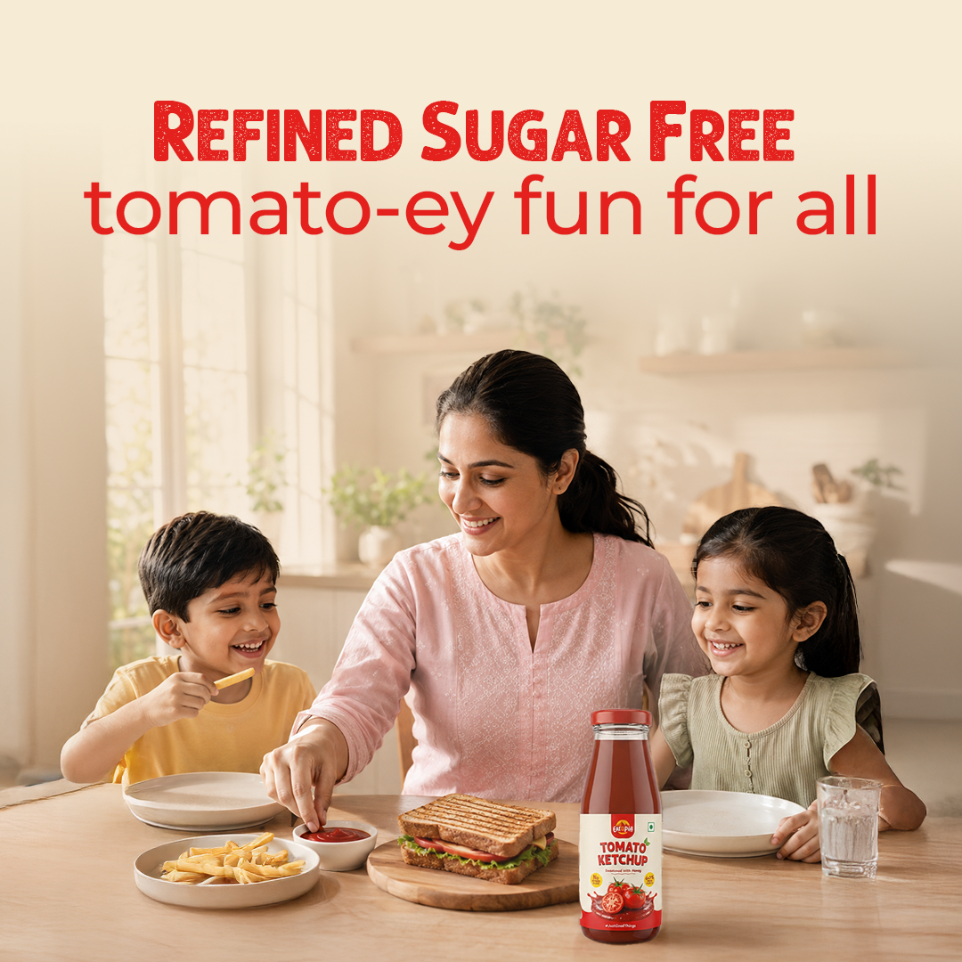 Tomato Ketchup 440g (Pack of 2) | 60% Fresh Tomatoes | No Refined Sugar - Sweetened with Honey | No Preservatives
