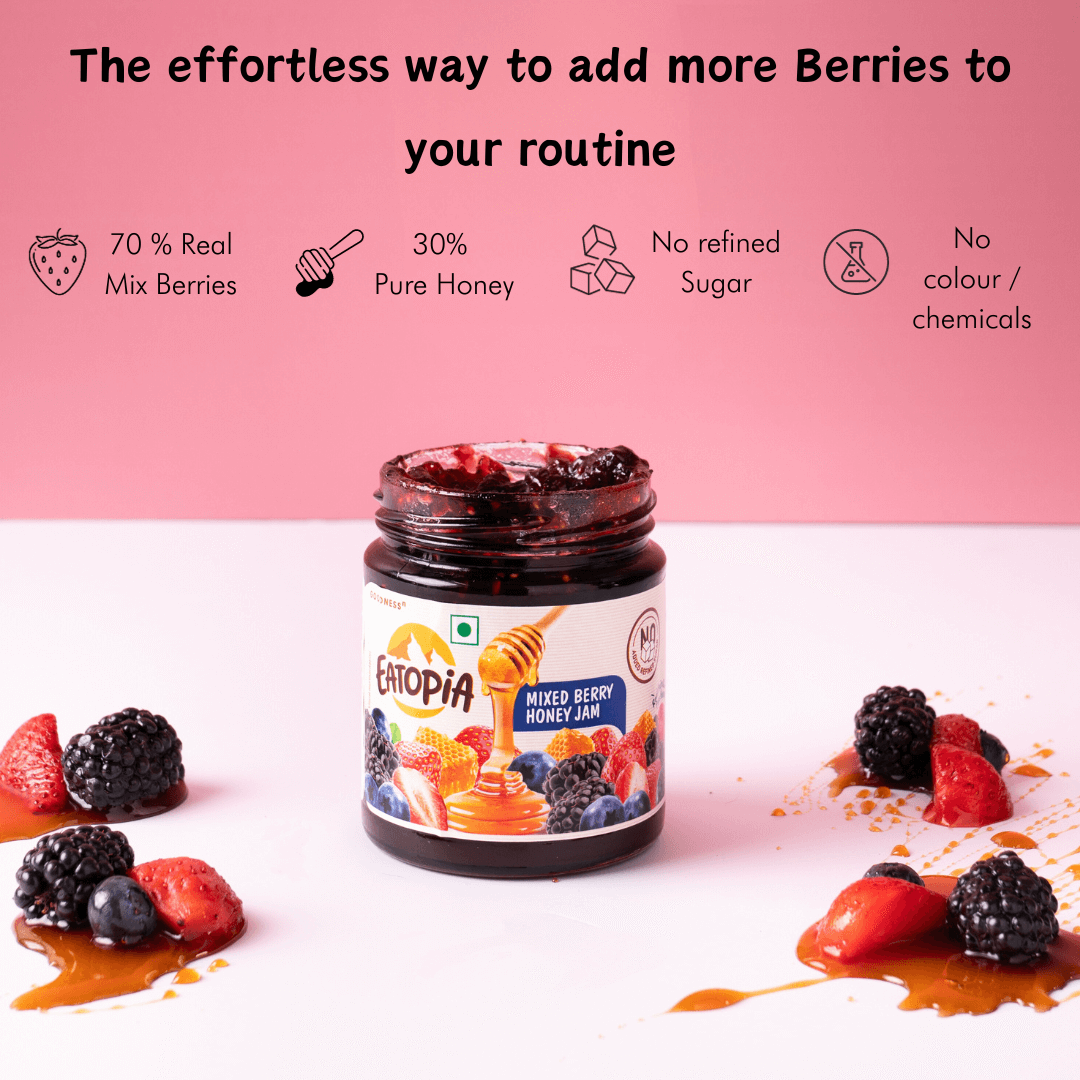 No Additives Jam, Healthy Honey Jam, Healthy Spread, Rich in vitamins, antioxidants and nutrients