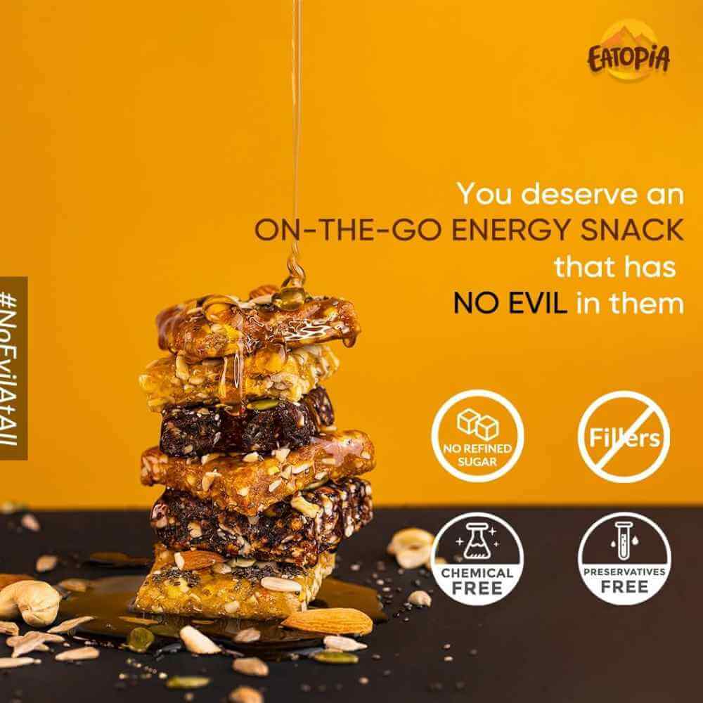 Super Fruit Bites Mango Chia |Dry Fruits Protein Bars |Healthy Energy Snacks - Pack of 3
