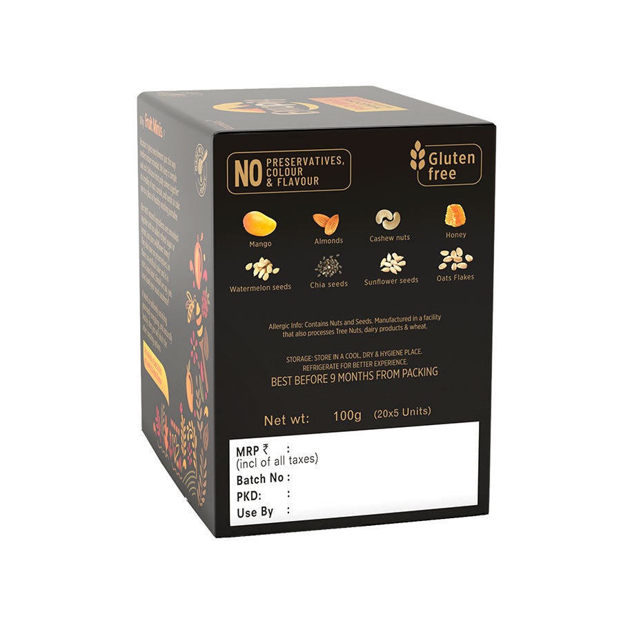 Fruit Minis Mango Chia |Dry Fruits Protein Bars |Healthy Energy Snacks - Pack of 2 (10 bars)