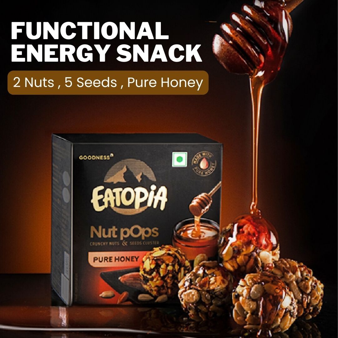 Nut Pops Energy Balls |Dry Fruits,Seeds,Pure Honey | Pack of 3 x 100gm each (30 pcs)