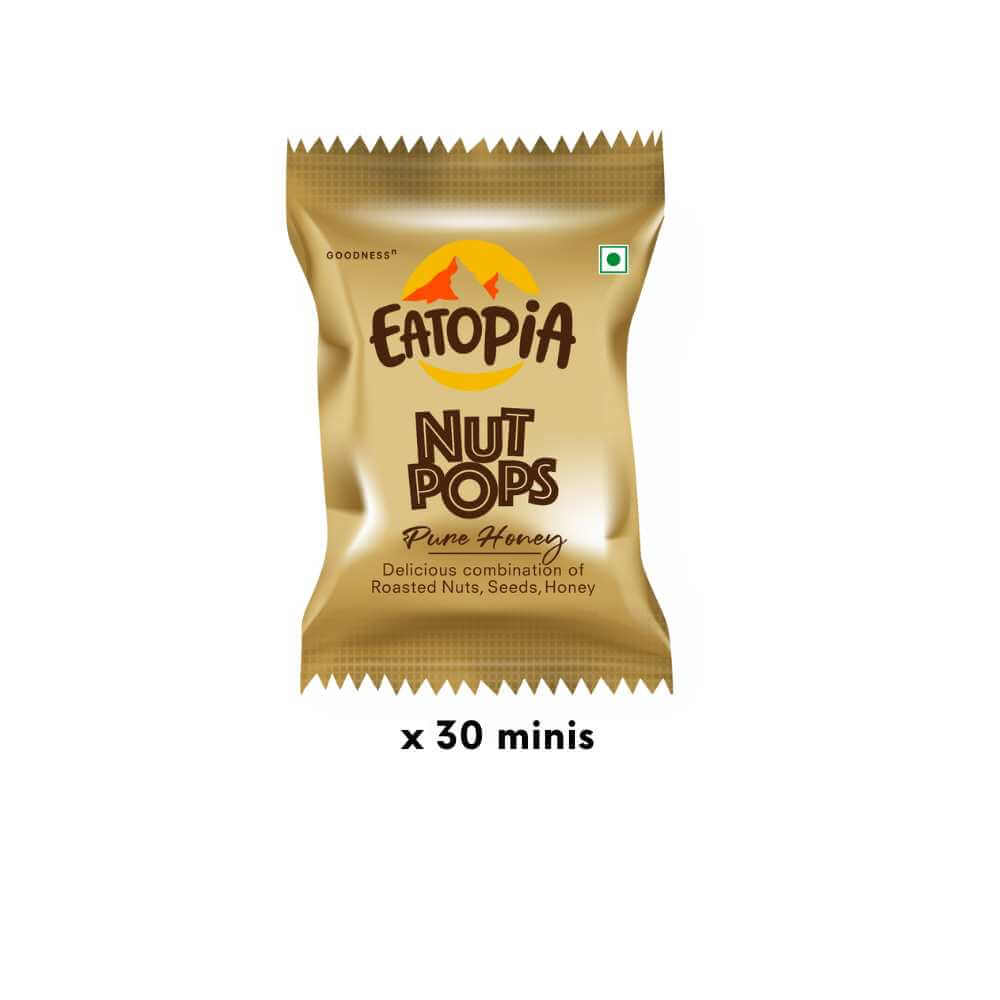 Nut Pops Energy Balls |Dry Fruits,Seeds,Pure Honey | Pack of 3 x 100gm each (30 pcs)