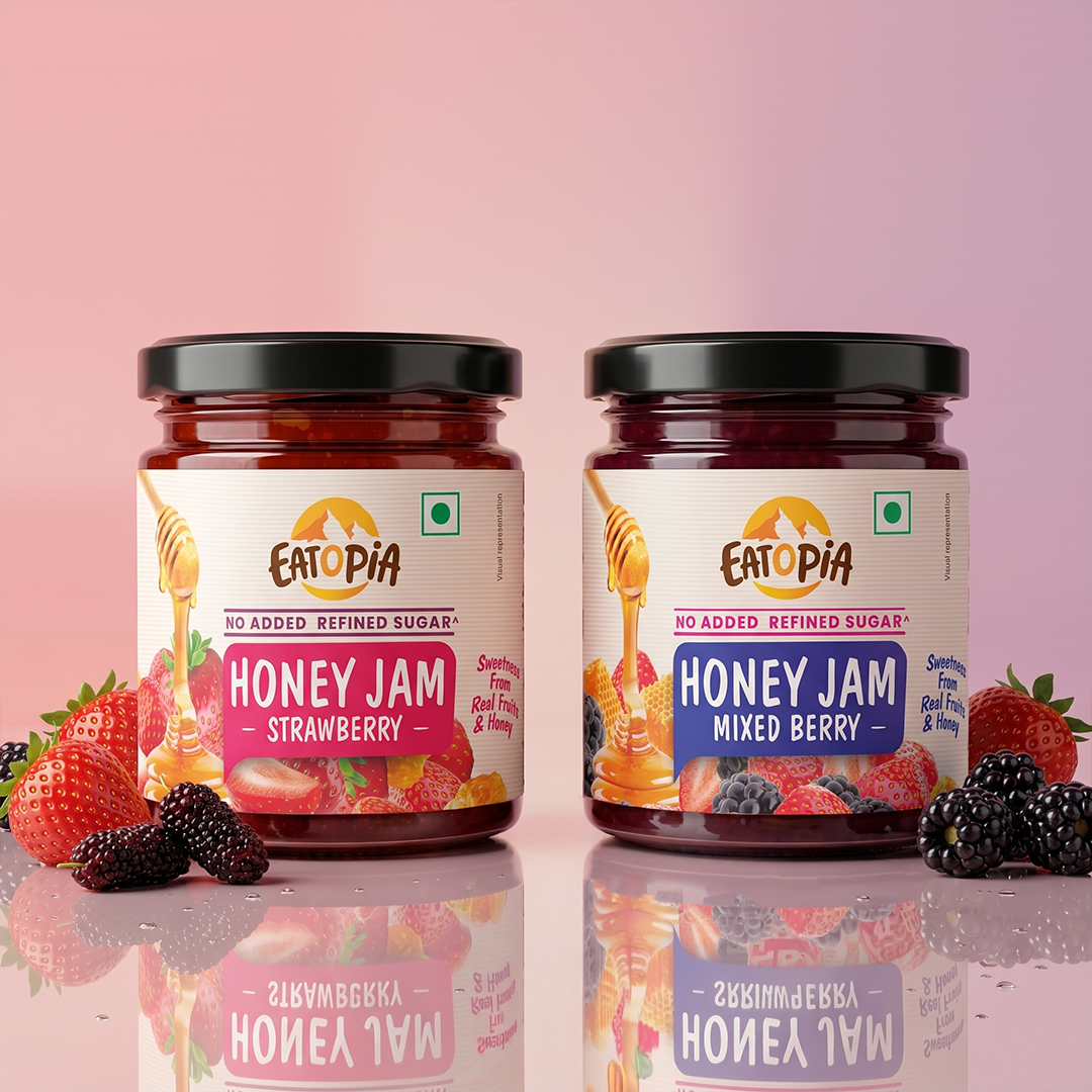 Mixedberry + Strawberry Honey Jam (Combo) | No refined sugar, No added preservatives