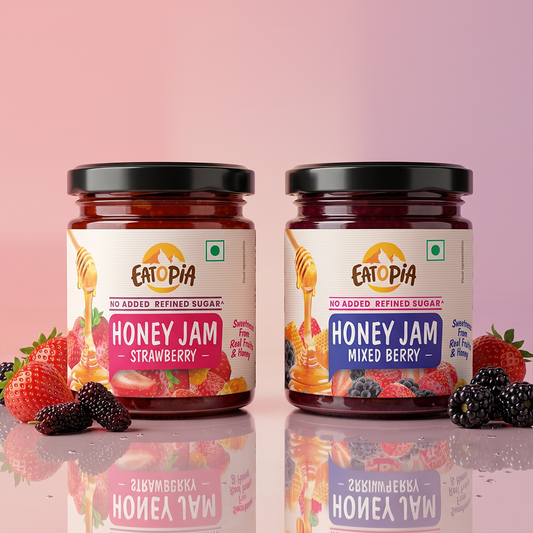 Mixedberry + Strawberry Honey Jam (Combo) | No refined sugar, No added preservatives