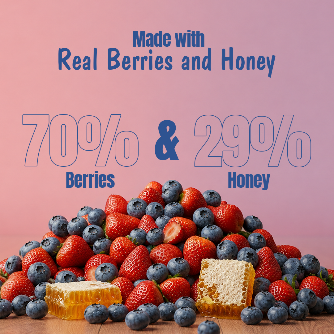 Strawberry + Blueberry Honey Jam (Combo) | No refined sugar, No added preservatives