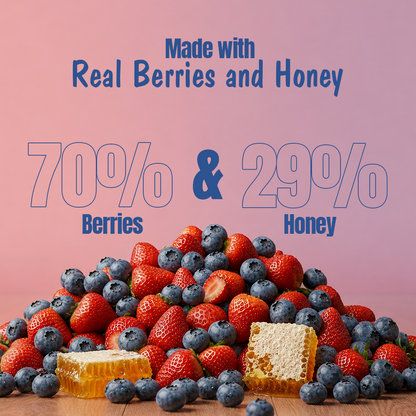 Strawberry + Blueberry Honey Jam (Combo) | No refined sugar, No added preservatives