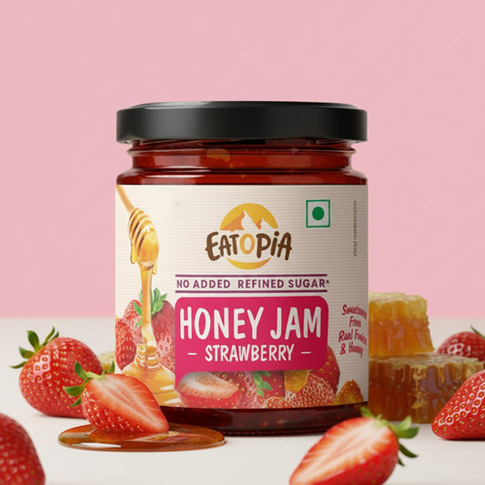 Strawberry Honey Jam | 70% Real Berries, 29% Honey | No refined sugar, No added preservatives