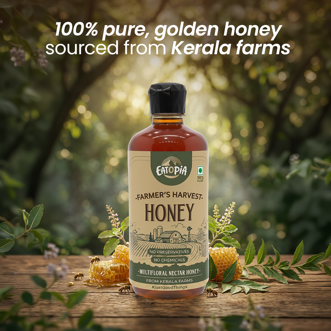 Farmer's Harvest Wild Nectar Honey | 100% Pure & Natural | No Adulteration, No added preservatives (Squeezy)