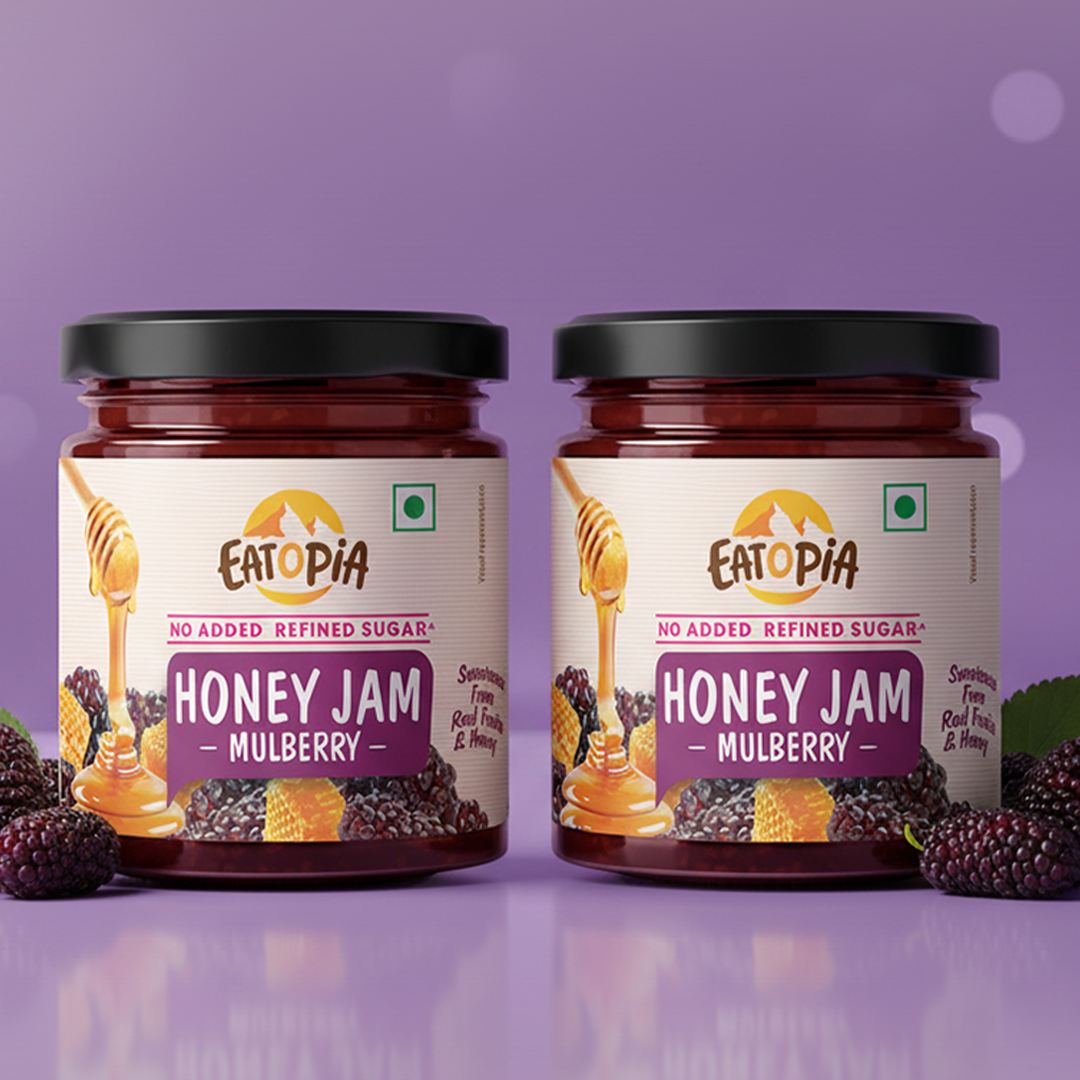 Mulberry Honey Jam (Pack of 2) | 70% Real Berries, No refined sugar, No added preservatives