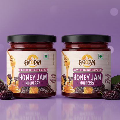 Mulberry Honey Jam (Pack of 2) | 70% Real Berries, No refined sugar, No added preservatives