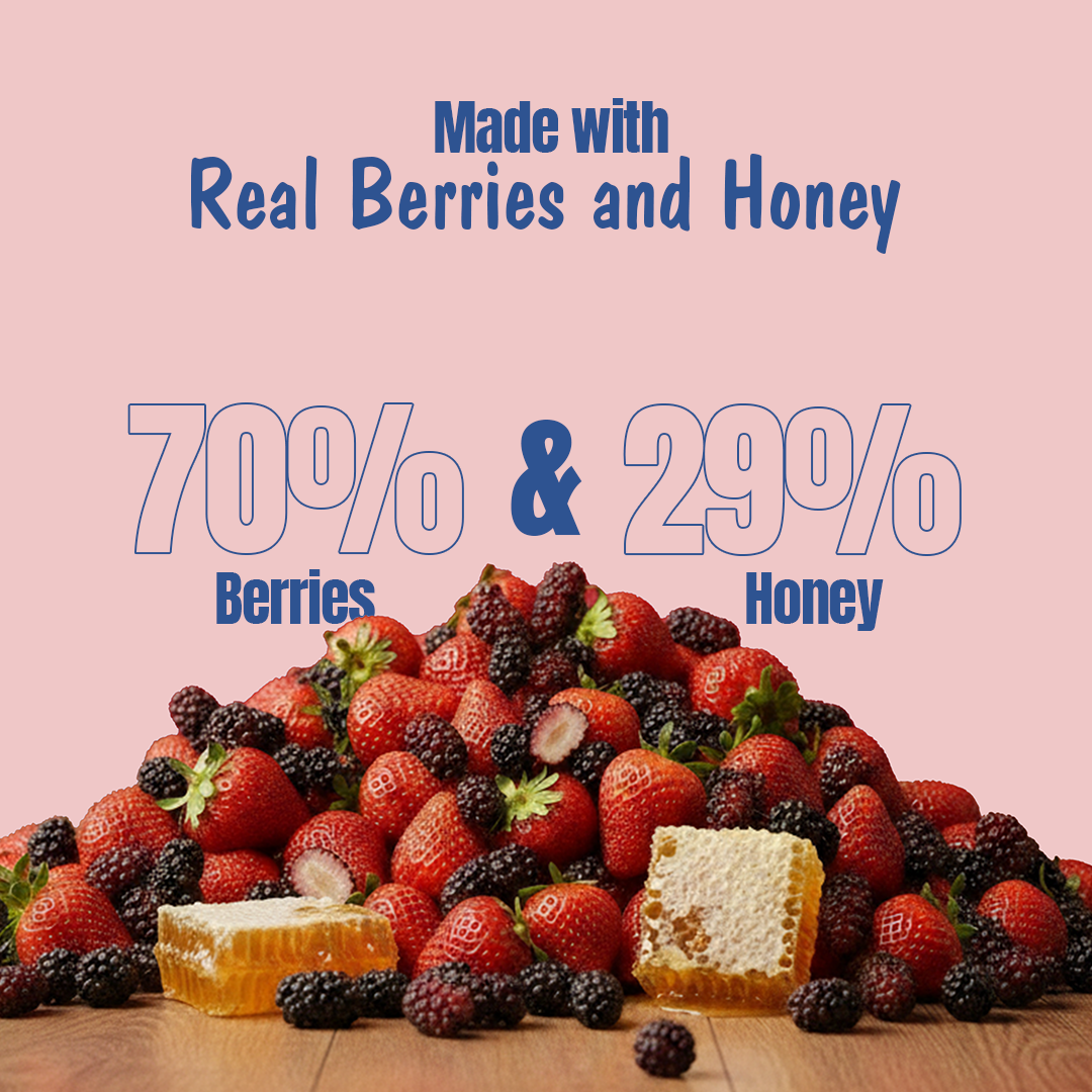 Assorted Pack of 3 Honey Jam | Mixedberry + Strawberry + Mulberry | No refined sugar, No added preservatives