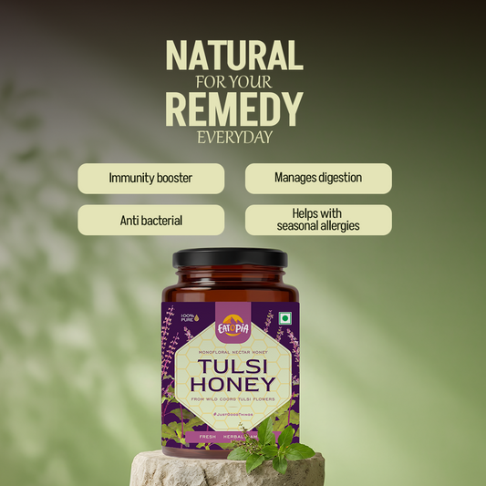 Tulsi Honey 100% Pure Natural | Real Tulsi Nectar Honey, No added preservatives, No adulteration