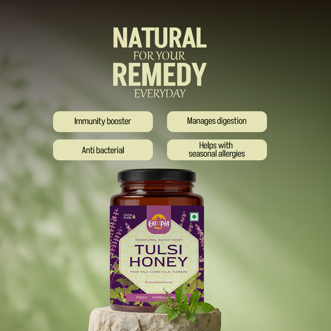 Tulsi Honey 100% Pure Natural | Real Tulsi Nectar Honey, No added preservatives, No adulteration