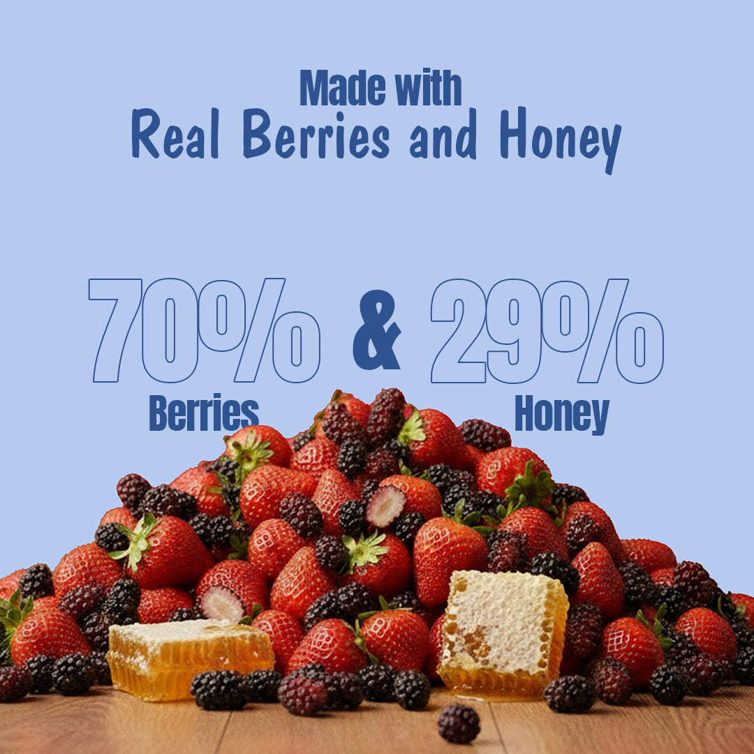 Mixedberry Honey Jam 550g | 70% Real Berries, 29% Honey | No refined sugar, No added preservatives