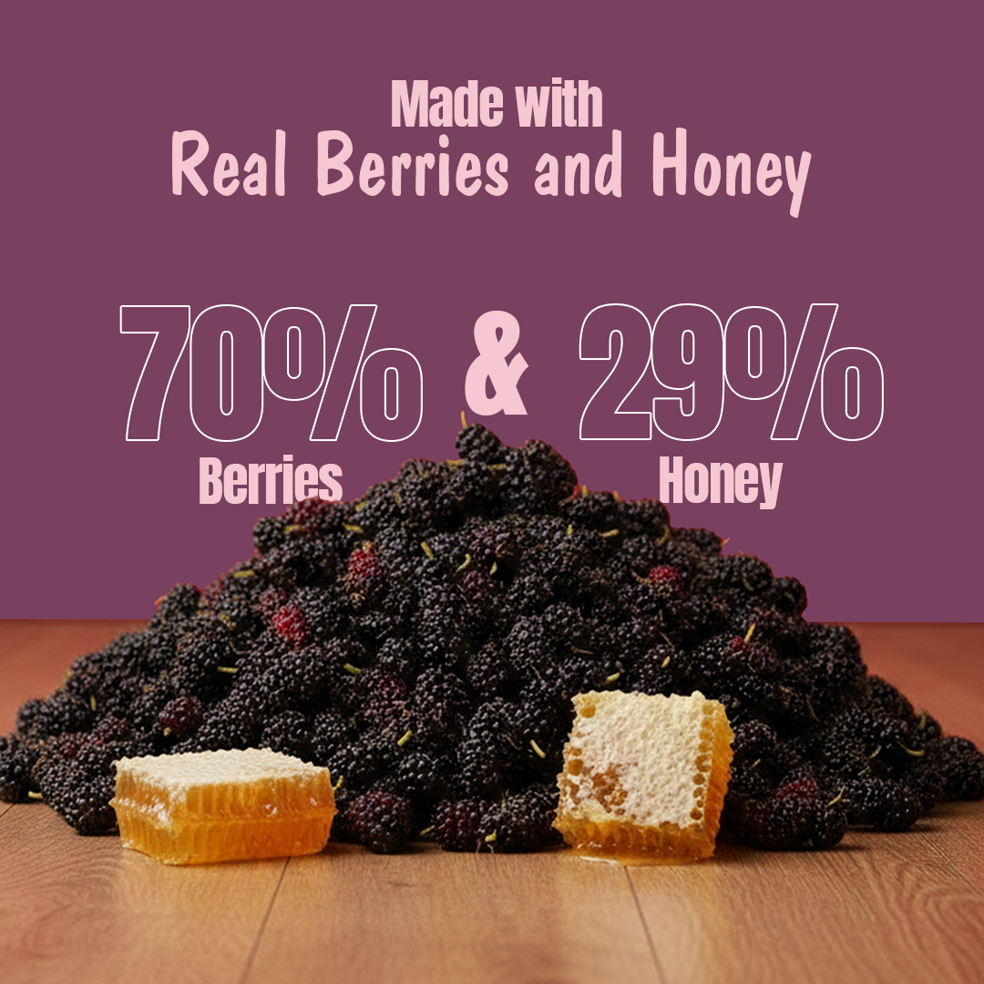 Mulberry Honey Jam | 70% Real Berries, 29% Honey | No refined sugar, No added preservatives