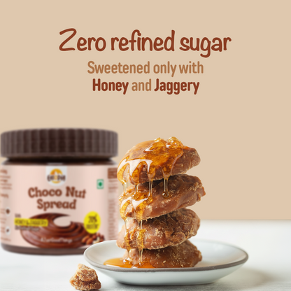 Eatopia Choco Nut Spread | 20% Protein | No Refined Sugar | 56% Nuts, Sweetened with Honey & Jaggery | Healthy Chocolate Spread