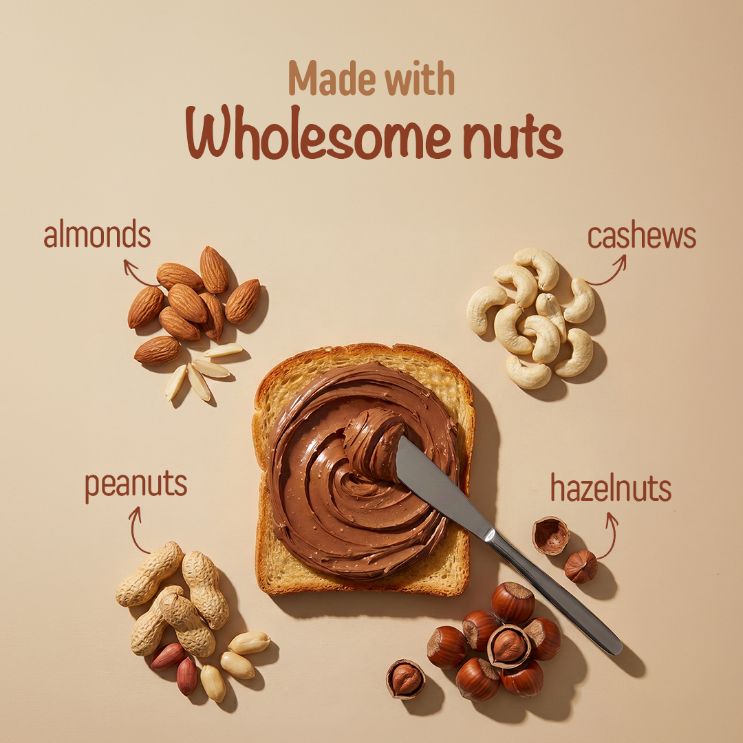 Eatopia Choco Nut Spread 180 g [Pack Of 2] | 20% Protein | No Refined Sugar | 56% Nuts, Sweetened with Honey & Jaggery
