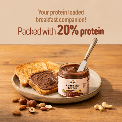 Eatopia Choco Nut Spread 180 g [Pack Of 2] | 20% Protein | No Refined Sugar | 56% Nuts, Sweetened with Honey & Jaggery
