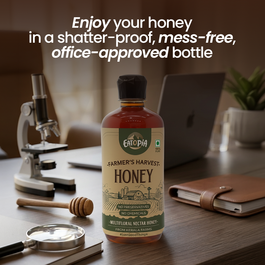 Farmer's Harvest Wild Nectar Honey | 100% Pure & Natural | No Adulteration, No added preservatives (Squeezy)