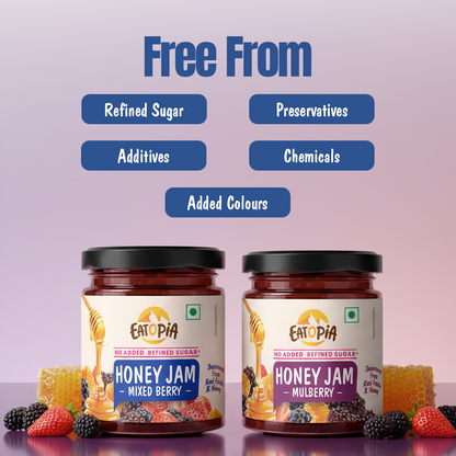 Mixedberry + Mulberry Honey Jam (Combo) | No refined sugar, No added preservatives