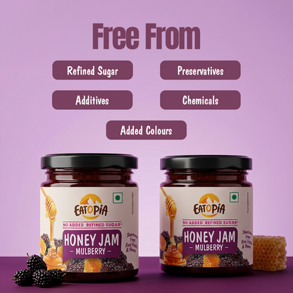 Mulberry Honey Jam (Pack of 2) | 70% Real Berries, No refined sugar, No added preservatives