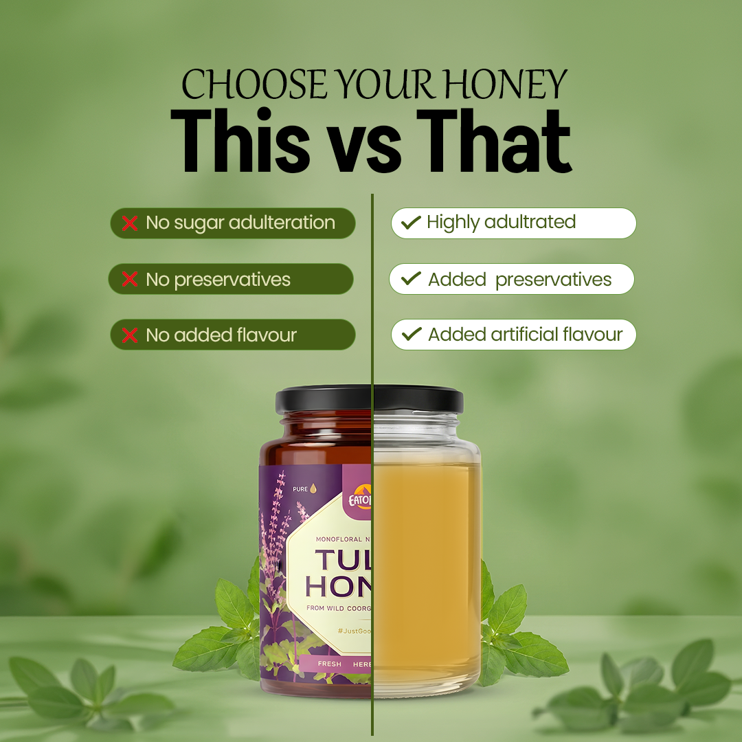 Tulsi Honey 100% Pure Natural | Real Tulsi Nectar Honey, No added preservatives, No adulteration