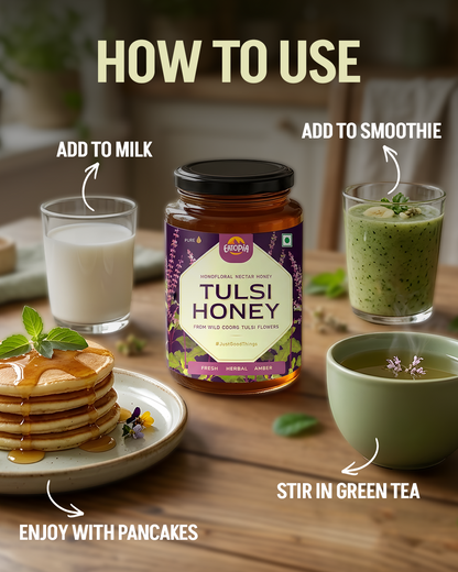 Tulsi Honey 100% Pure Natural  - World's best honey | No Sugar