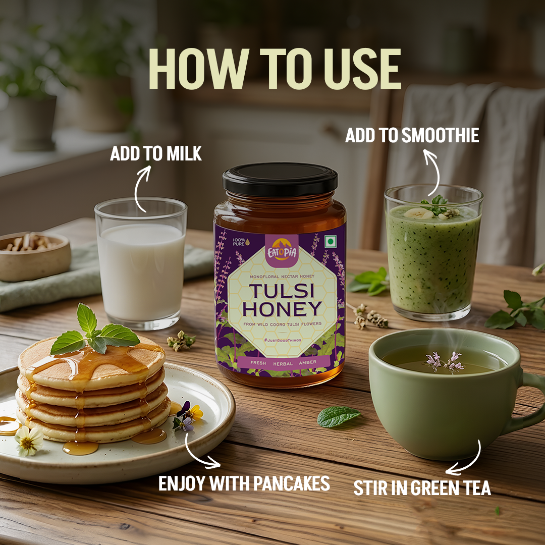 Tulsi Honey 100% Pure Natural | Real Tulsi Nectar Honey, No added preservatives, No adulteration