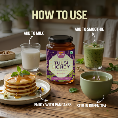 Tulsi Honey 100% Pure Natural | Real Tulsi Nectar Honey, No added preservatives, No adulteration