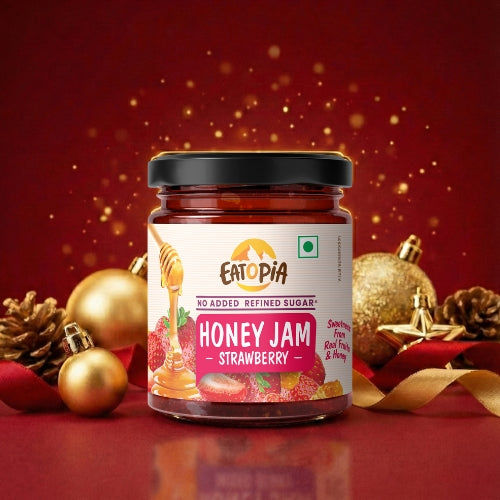 Real Fruit Jam Strawberry Honey Jam | No added preservatives, colour, Refined sugar