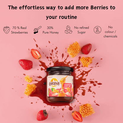 Real Fruit Honey Jam | Mixedberry, Mulberry, Strawberry | No added preservatives, colour, sugar