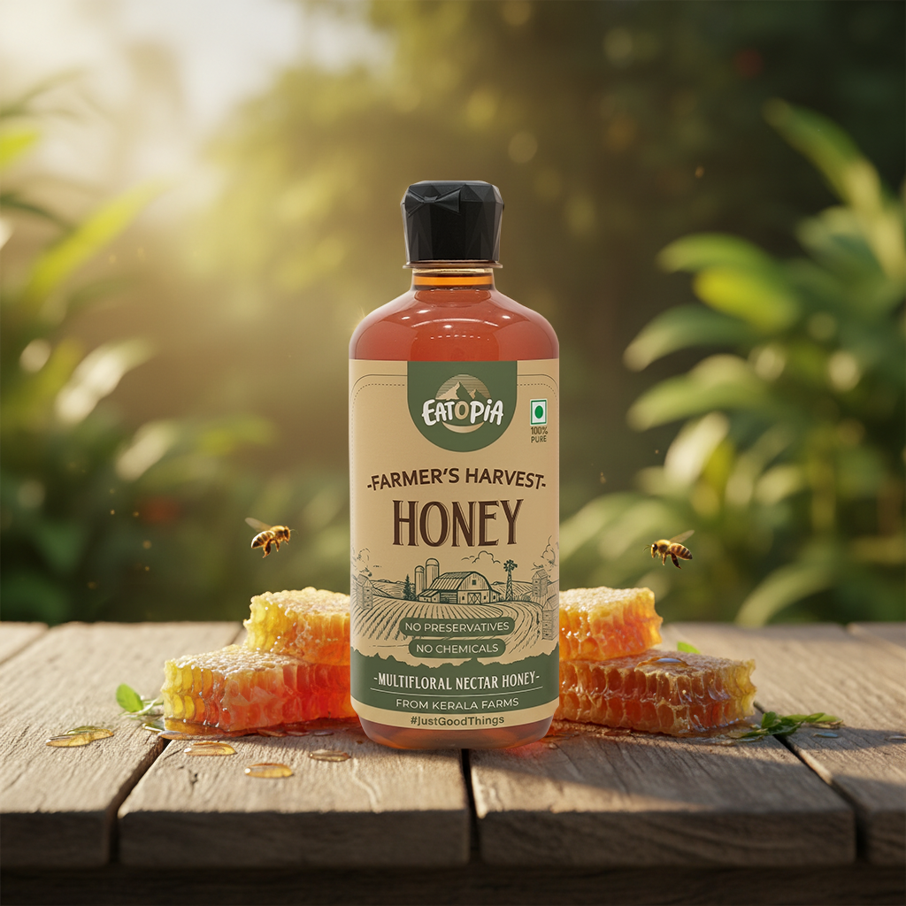 Farmer's Harvest Wild Nectar Honey | 100% Pure & Natural | No Adulteration, No added preservatives (Squeezy)