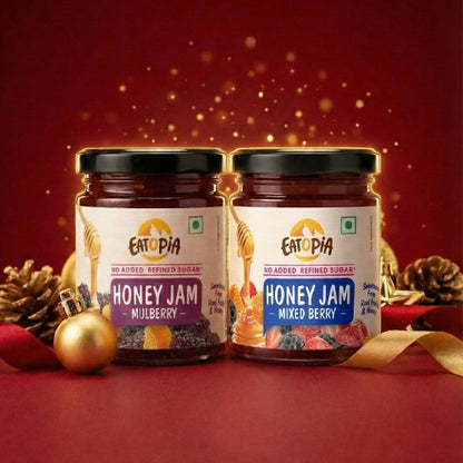 Real Fruit Honey Jam | No added preservatives, No Refined Sugar Mixberry , Mulberry ( COMBO )
