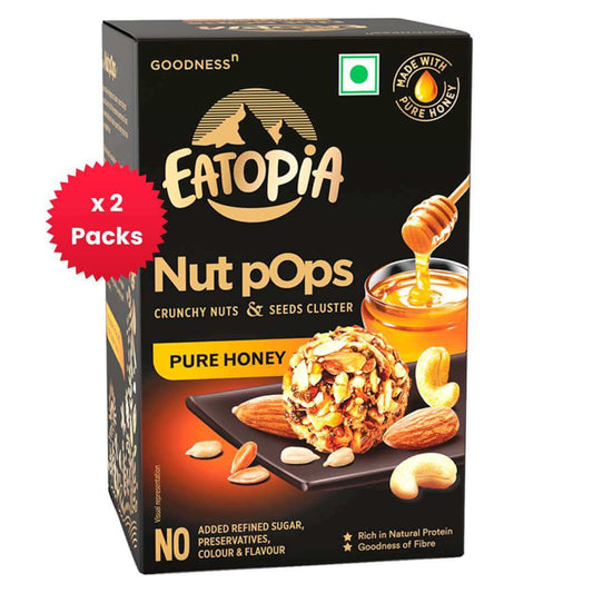 Nut Pops Energy Balls |Dry Fruits,Seeds,Pure Honey | Pack of 2 x 100gm each