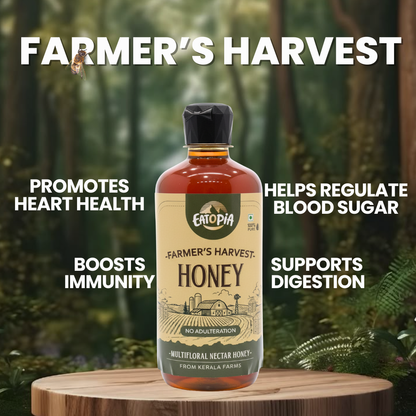 Pure Natural Farmer's Harvest Nectar Honey | No Sugar Adulteration( Squeezy )
