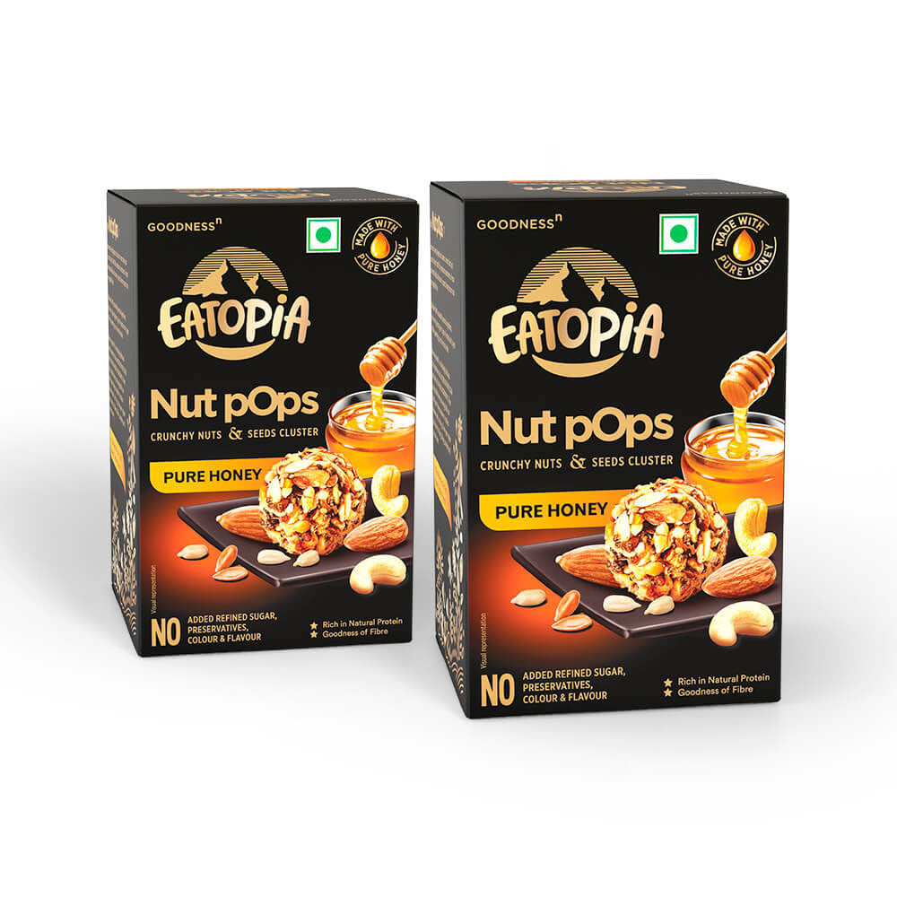 Nut Pops Energy Balls |Dry Fruits,Seeds,Pure Honey | Pack of 2 x 100gm each