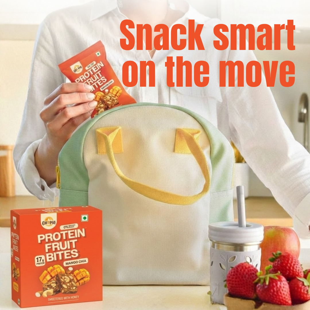 Protein Fruit Bites Mango Chia |Dry Fruits Protein Bars |Healthy Energy Snacks - Pack of 2 (10 bars)