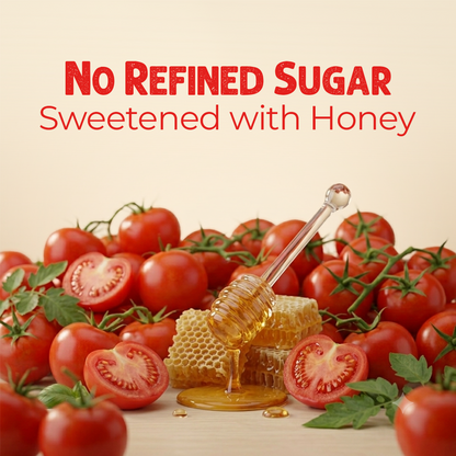 Tomato Ketchup 440g (Pack of 2) | 60% Fresh Tomatoes | No Refined Sugar - Sweetened with Honey | No Preservatives