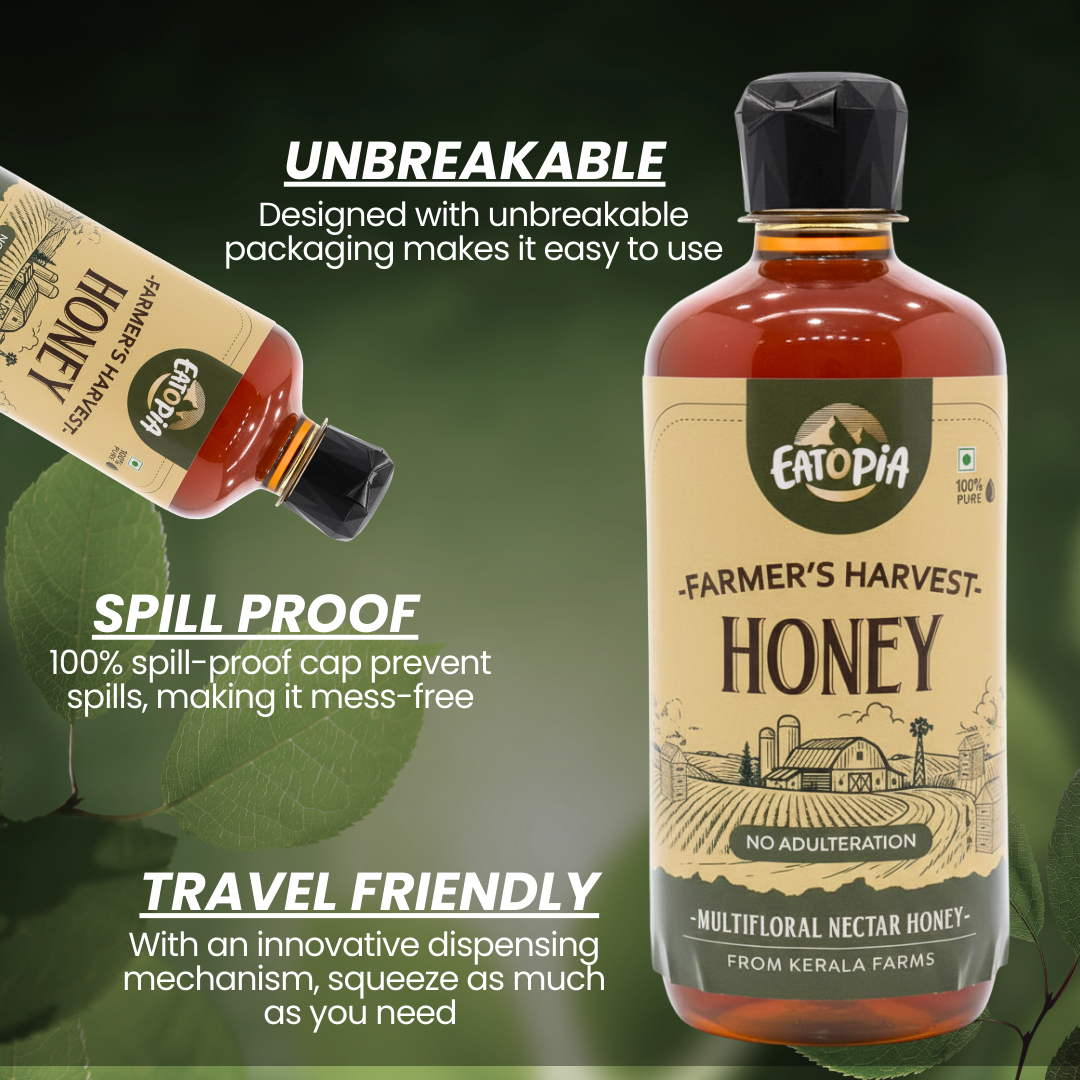 Pure Natural Farmer's Harvest Nectar Honey | No Sugar Adulteration( Squeezy )