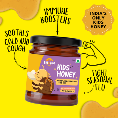 100% Stingless Bees Natural,Pure Kids Little Bee Immunity Building Honey | Medicinal plants