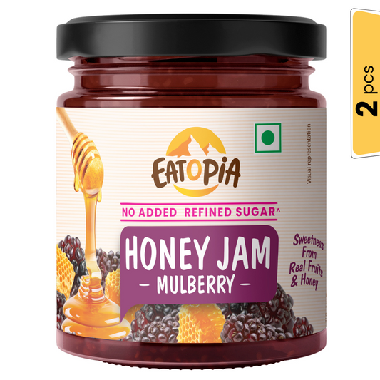 Real Fruit Mulberry Honey Jam | No added preservatives, colour, Refined sugar: Mulberry (Pack of 2)