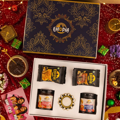 Premium Hamper - Fruit Minis & Jams with Diya