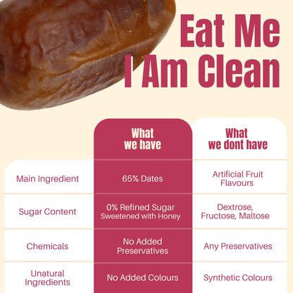 Protein Fruit Bites Dates & Nuts |Dry Fruits Protein Bars |Healthy Energy Snacks - Pack of 2 (10 bars)