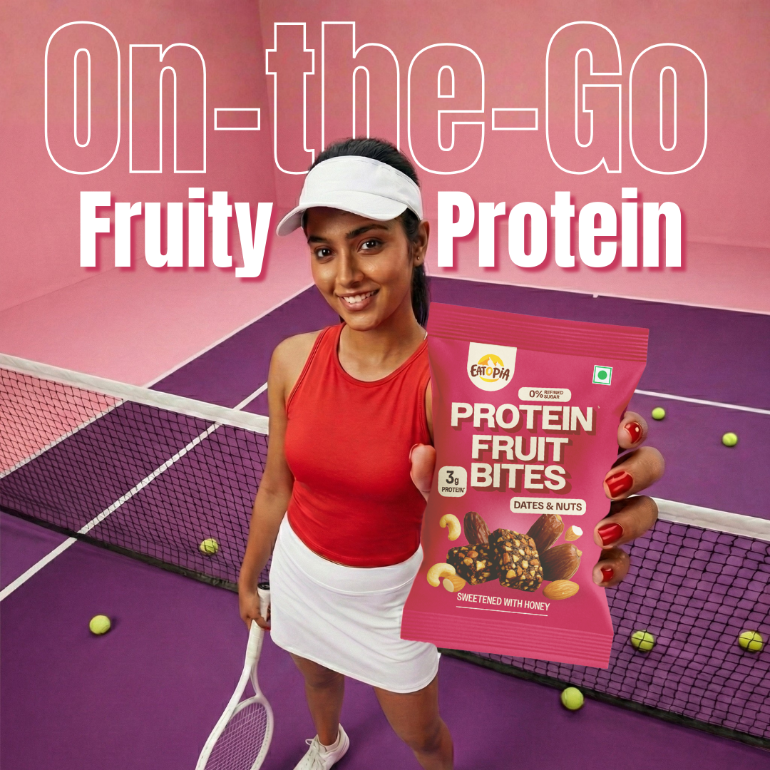 Protein Fruit Bites Dates & Nuts |Dry Fruits Protein Bars |Healthy Energy Snacks - Pack of 2 (10 bars)