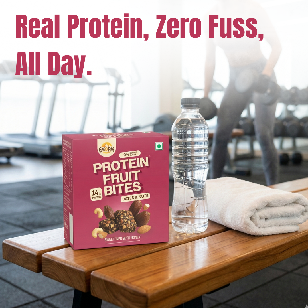 Protein Fruit Bites Dates & Nuts |Dry Fruits Protein Bars |Healthy Energy Snacks - Pack of 2 (10 bars)