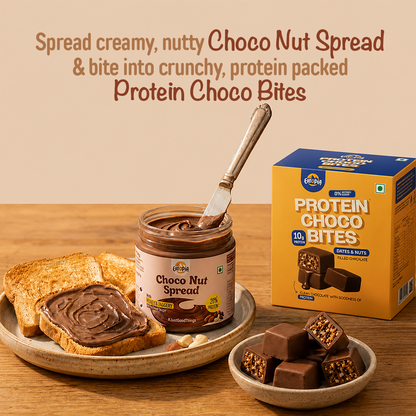 Choco Combo - Choco Nut Spread (360g) & Protein Choco Bite (100g)