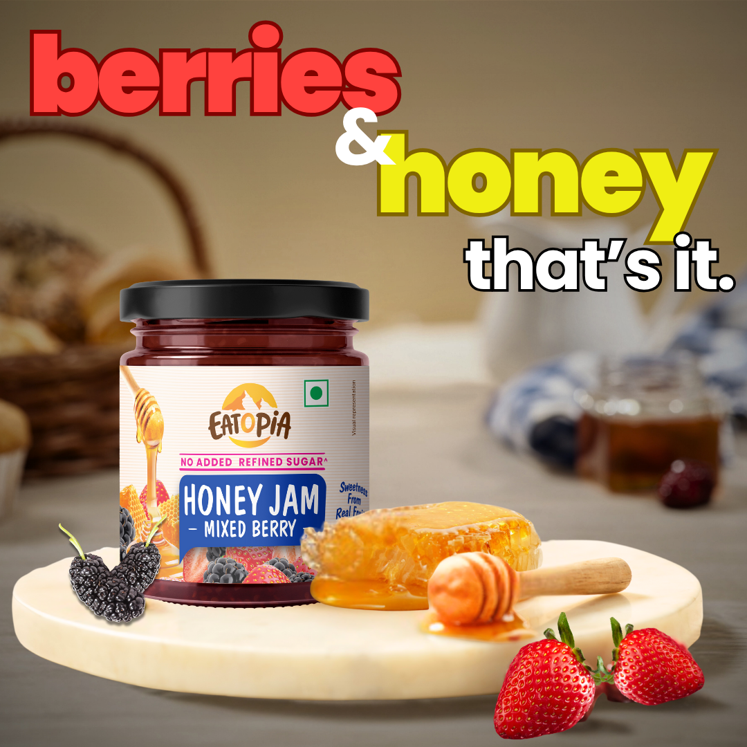 Real Fruit Jam Mixedberry Honey Jam | No added preservatives, No Refined Sugar
