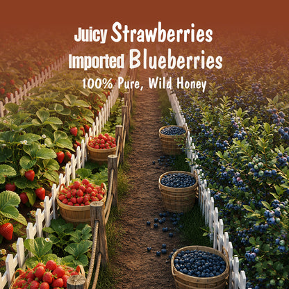 Assorted Pack of 3 | Choco Nut Spread + Strawberry Honey Jam + Blueberry Honey Jam (180g+240g+240g)| No refined sugar, No added preservatives