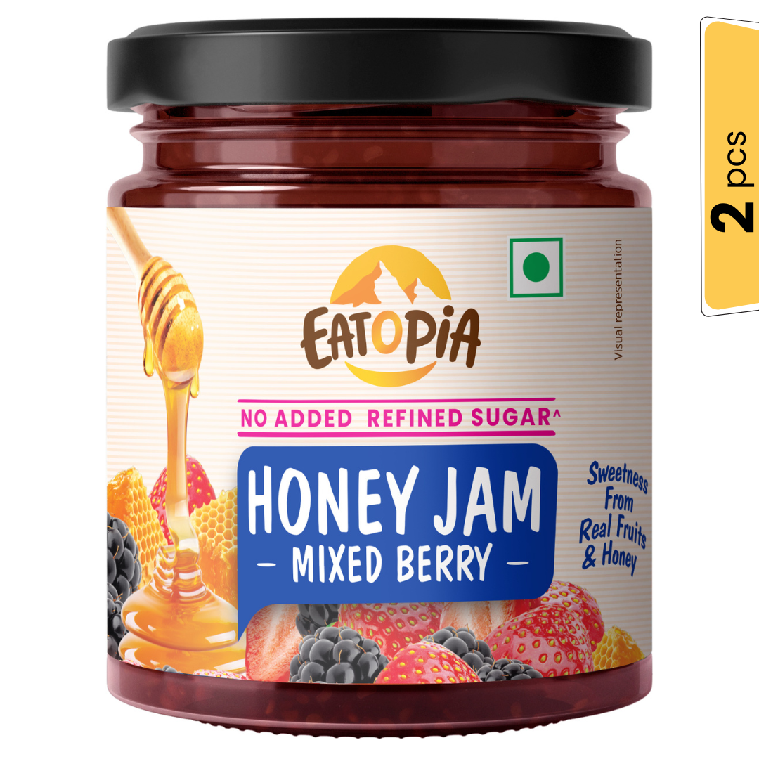 healthy jam for kids, pure honey jam, breakfast for kids, zero refined sugar jam, healthy jam