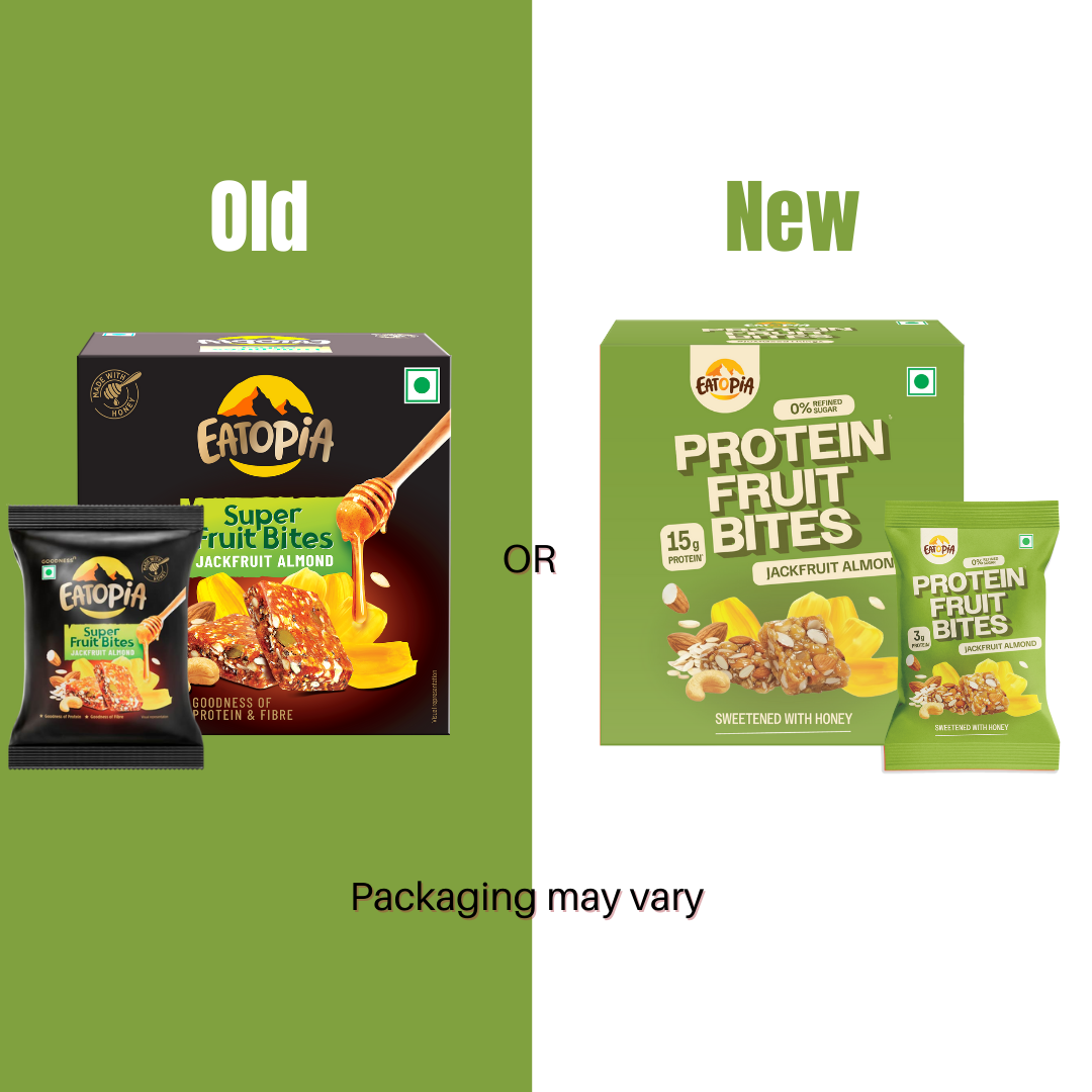 Protein Fruit Bites Jackfruit Almond |Dry Fruits Protein Bars |Healthy Energy Snacks - Pack of 2 (10 bars)